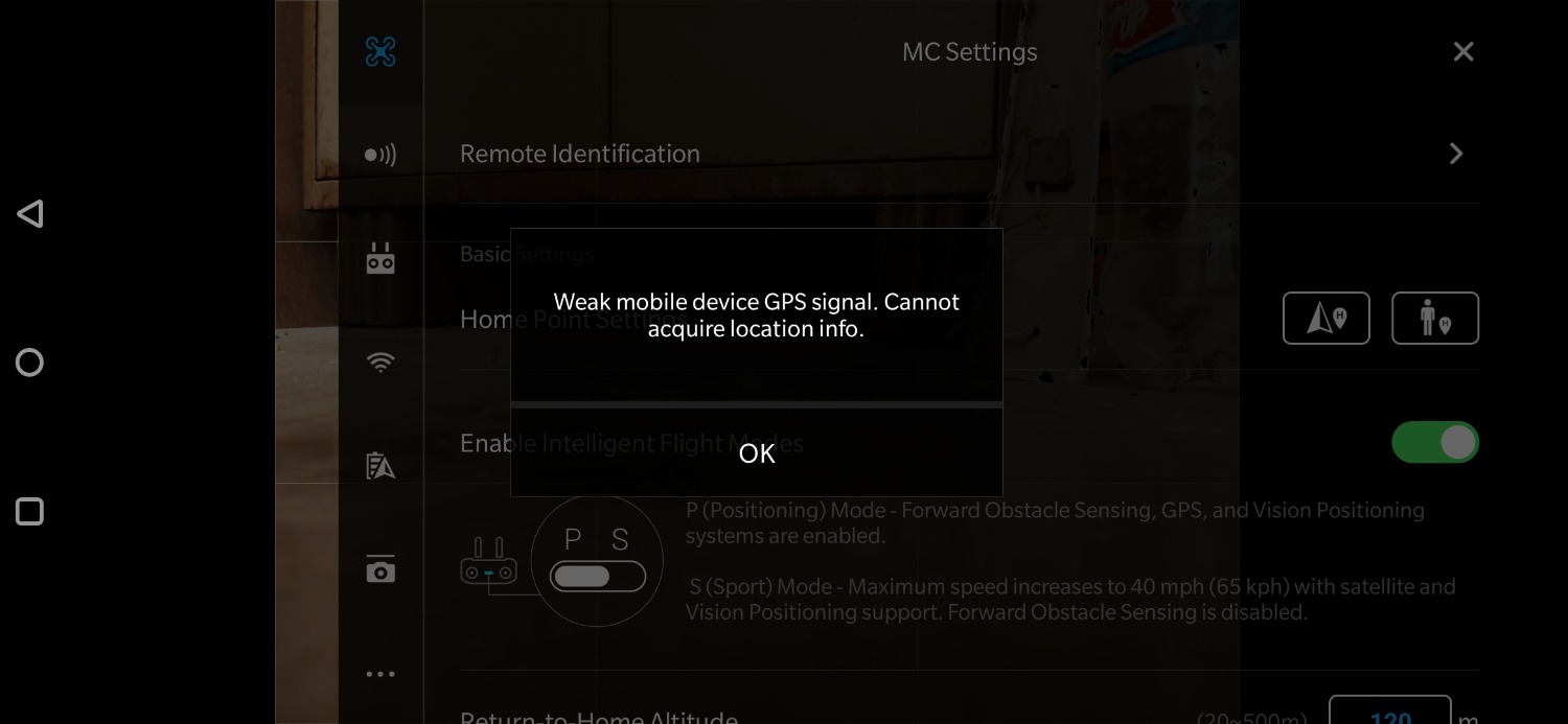 Weak Mobile Device GPS Signal. Cannot Acquire Location Info DJI FORUM